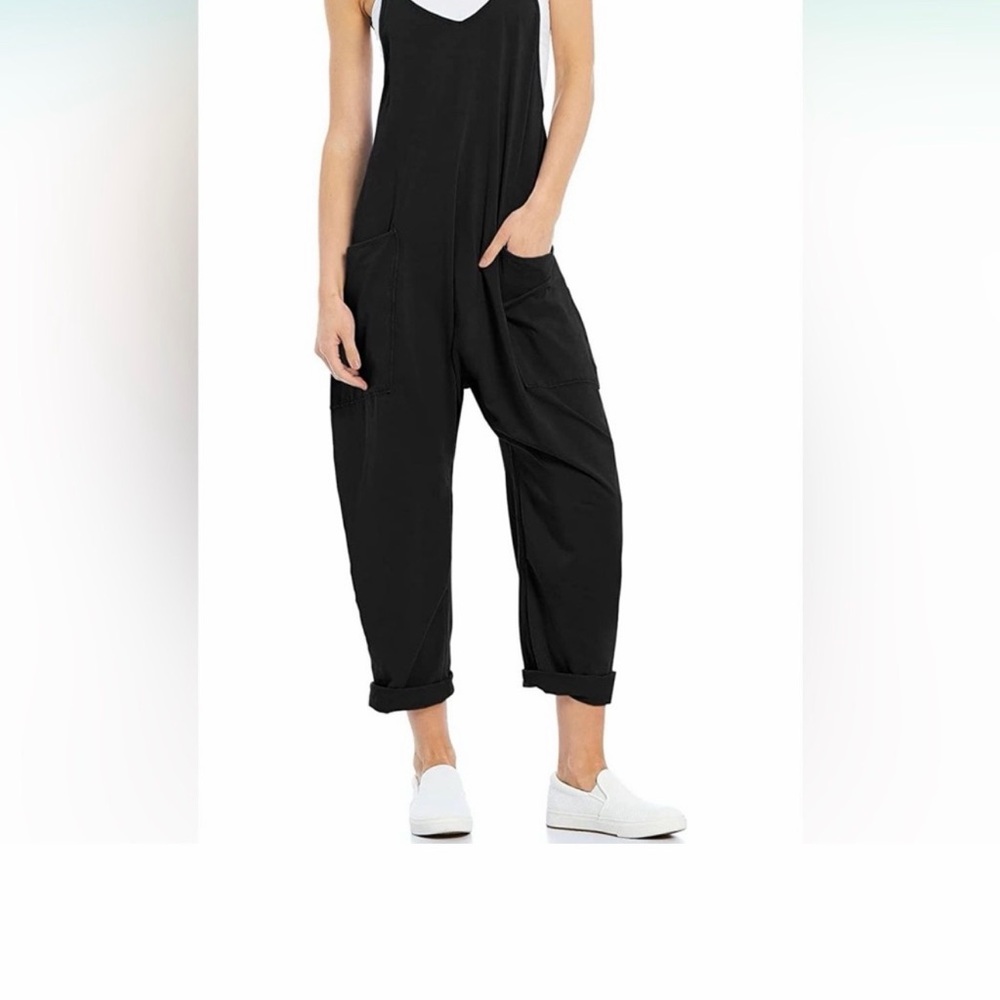 Spaghetti Strap Jumpsuit Navy Size XL
